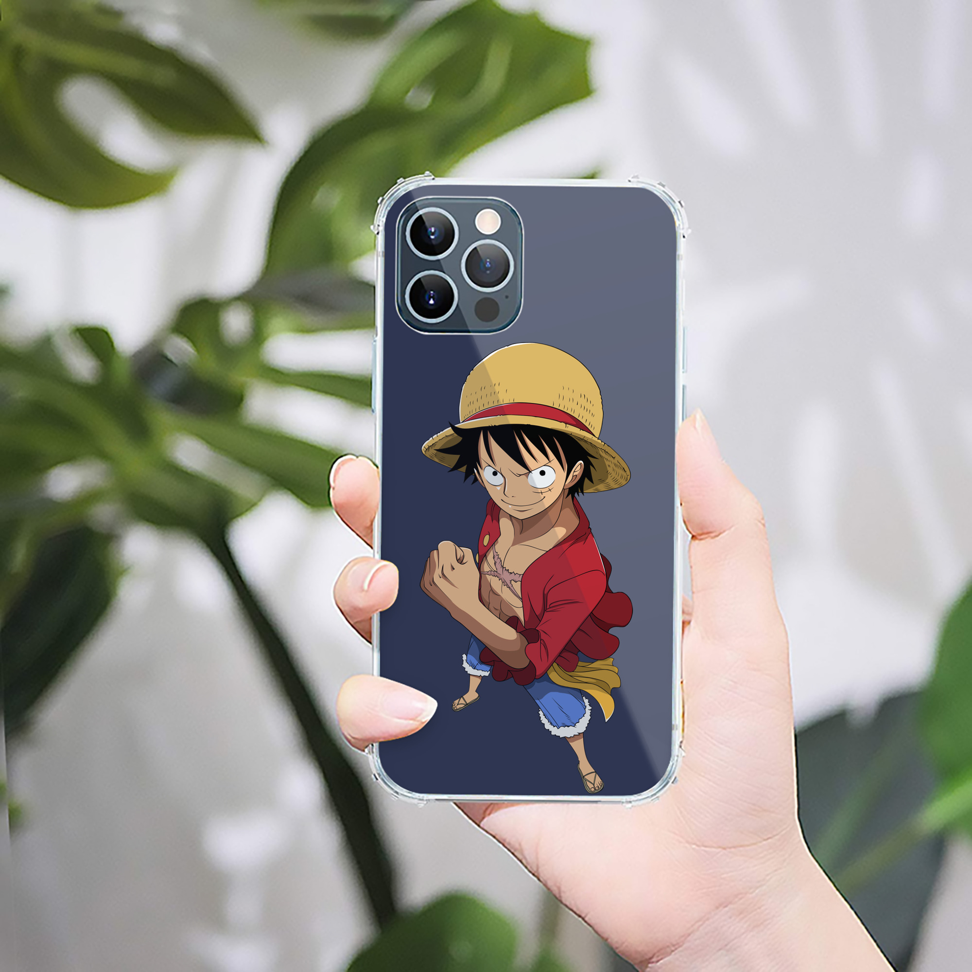 （画像用） ワンピース モンキー・D・ルフィ ONE PIECE Monkey D. Luffy 【iPhone 12シリーズ対応】透明スマホケース（クリアソフトケース）